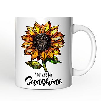 Sunflower Stained Glass Mug, Sunshine in Life Gift