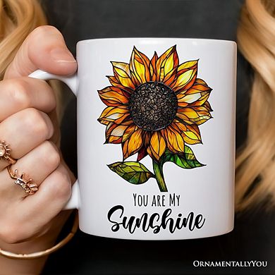 Sunflower Stained Glass Mug, Sunshine in Life Gift