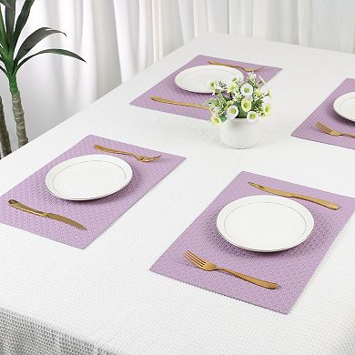 Placemats Set of 6 Woven Placemats for Dining Table Decor Indoor Outdoor Washable Kitchen Table Mat