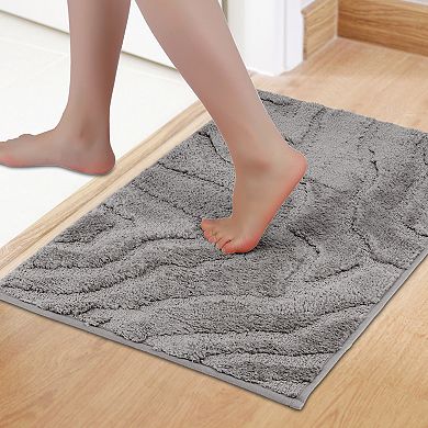 1Pcs Bathroom Rug, Non Slip Soft Absorbent Mat, Rubber Backing Rugs for Shower Floor