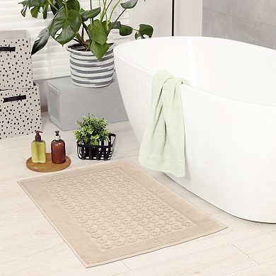 1Pcs Luxury Bath Rug Towel, Cotton Absorbent Hotel Spa Shower Floor Mat for Bathroom 20" x 32"