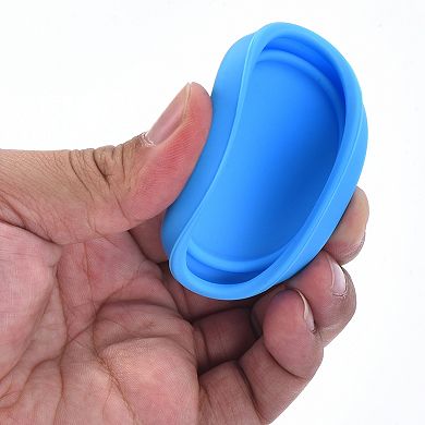 4pcs Salad Dressing Container, 2.4oz Reusable Condiment Containers with Lids Blue