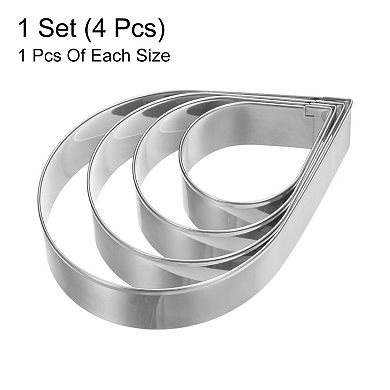 Teardrop/Raindrop Cookie Cutter Set Assorted Sizes Stainless Steel ...