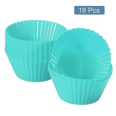18Pcs Silicone Cupcake Liners, Non-Stick Baking Cups, for Cooking Eggs, Baking Muffins