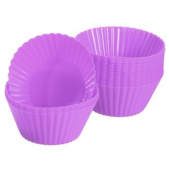 18 pc Silicone Cupcake Liners, Non-Stick Baking Cups, for Cooking Eggs, Baking Muffins