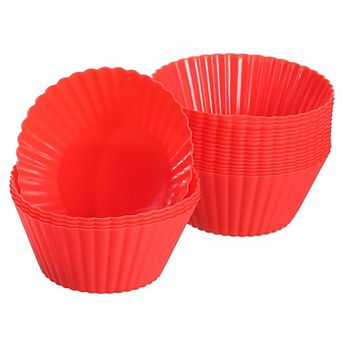 18 pc Silicone Cupcake Liners, Non-Stick Baking Cups, for Cooking Eggs, Baking Muffins