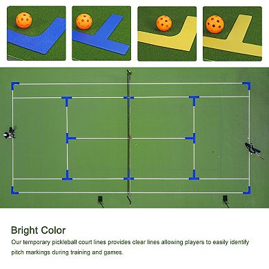 Court Line Marker Set, Pickleball Court Marking Kit Pickleball Lines Throw Down Markers