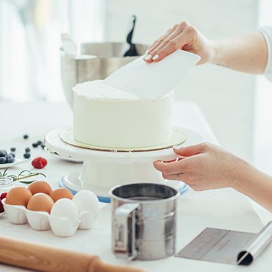 Plastic Cake Scraper Dough Cutter Tool for Cutting Baking Kitchen Daily Use, Pack of 4