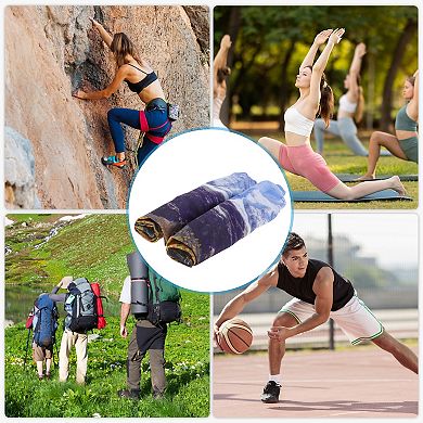 Breathable Arm Sleeves for Outdoor Blue White 1 Pair