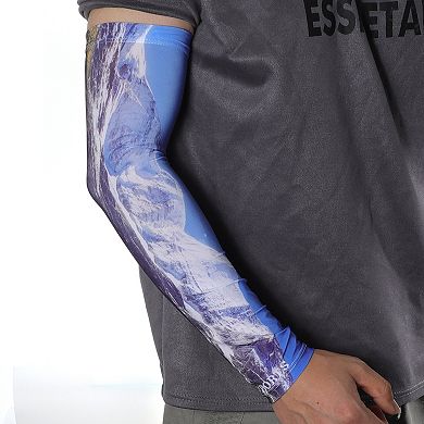 Breathable Arm Sleeves for Outdoor Blue White 1 Pair