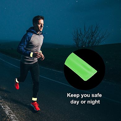 Reflective Bands, 6 Pcs High Visibility Reflective Arm Wrist Ankle Band Safety Reflector Strips
