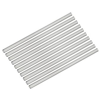 8 Inch Glass Tubes, 10 pc Borosilicate Long Glass Pipes Glass Blowing Tubes Industrial Glass Tubing