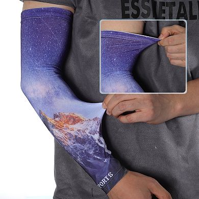Sun Protection Arm Sleeves for Outdoor Blue 1 Pair