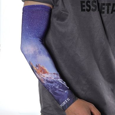 Sun Protection Arm Sleeves for Outdoor Blue 1 Pair