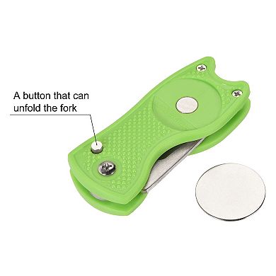 Golf Club Brush Double Sided Retractable Dust Groove Cleaner with Extension Cord Clip Divot Tool