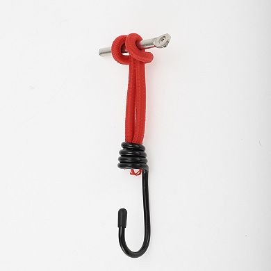 Elastic Cord Ties with Metal Hooks, Cord Hooks 4 Pcs with End Protective Cap
