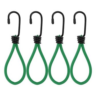 Elastic Cord Ties with Metal Hooks, Cord Hooks 4 pc with End Protective Cap