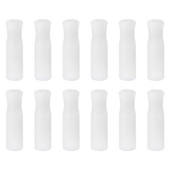 12 pc Silicone Straw Tips, Metal Straw Covers, Soft Reusable Straws Tips Fit for 1/3 Inch OD Straws