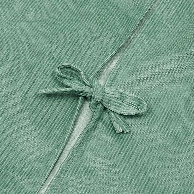 Women Kitchen Apron with Pockets, Long Sleeves Corduroy Apron for Cooking Work