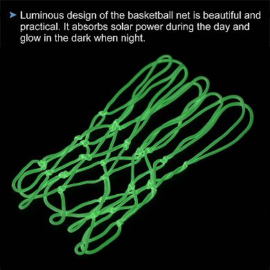 Nightlight Mini Basketball Net, Luminous Basketball Hoop Net Glow in the Dark Basket Ball Net