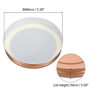 Mason Jar Lids, 86mm/3.39" Wide Mouth Tin Plate Caps Leak Proof for Canning Jars Kitchen Storage
