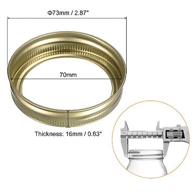 Canning Jar Rings, 48 Pcs Tinplate Split-type Mason Jar Replacement Bands Regular Mouth