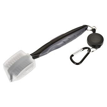 Golf Club Brush Double Sided Dust Groove Cleaner with Extension Cord Clip Protective Shell