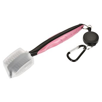 Golf Club Brush Double Sided Dust Groove Cleaner with Extension Cord Clip Protective Shell