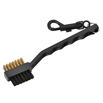 Golf Club Brush Double Sided Dust Cleaning Groove Cleaner with Clip