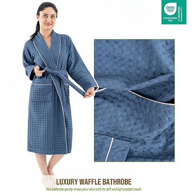 Adult American Soft Linen Luxury Waffle Bathrobe