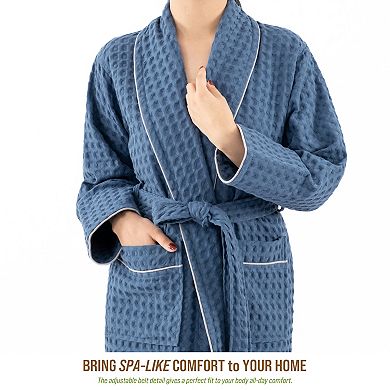 Adult American Soft Linen Luxury Waffle Bathrobe