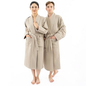 Adult American Soft Linen Luxury Waffle Bathrobe