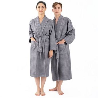 Adult American Soft Linen Luxury Waffle Bathrobe