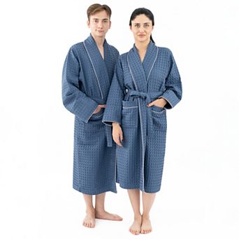 Adult American Soft Linen Luxury Waffle Bathrobe