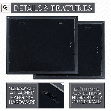 Camden Reed 5-Piece Black & Gold Finish Mixed Gallery Wall Frame Set