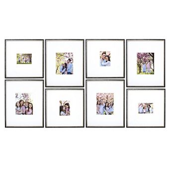 Camden Reed Arcadia 8 pc Black & Silver Molding Oversized Gallery Wall Frame Set