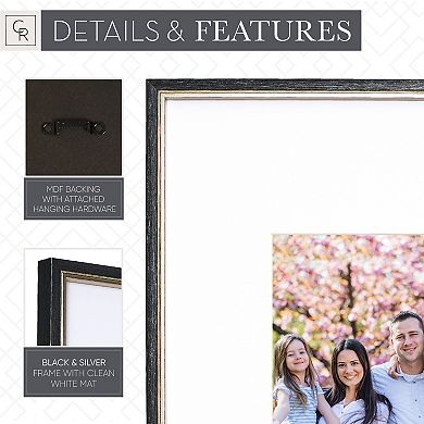 Camden Reed Arcadia 8-Piece Black & Silver Molding Oversized Gallery Wall Frame Set