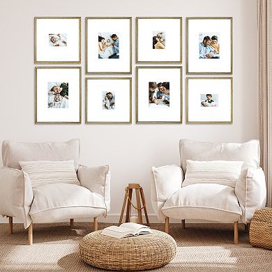 Camden Reed Arcadia 8-Piece Brass Molding Oversized Gallery Wall Frame Set