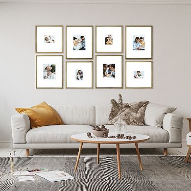 Camden Reed Arcadia 8-Piece Brass Molding Oversized Gallery Wall Frame Set