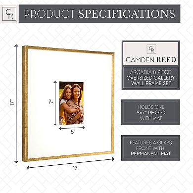 Camden Reed Arcadia 8-Piece Bronze Finish Oversized Gallery Wall Frame Set