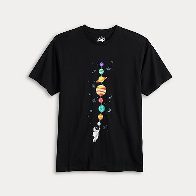 Men's Explore Space Astronaut & Solar System Graphic Tee