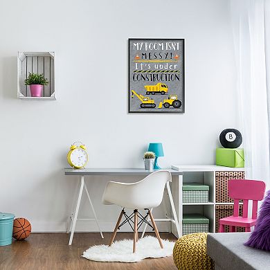 Stupell Home Decor Messy Room Under Construction Kid's Room Sign