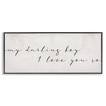 Stupell Home Decor My Darling Boy I Love You So Wall Art