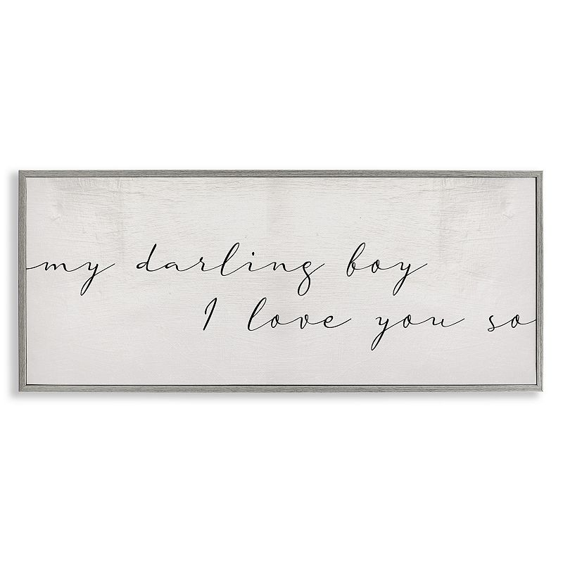 UPC 049182384942 product image for Stupell Home Decor My Darling Boy Wall Art, Gray Framed | upcitemdb.com