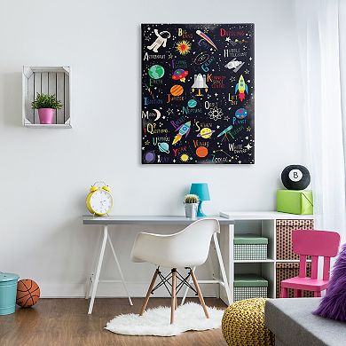 Stupell Home Decor Outer Space Fun Alphabet Wall Art