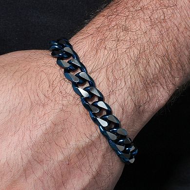Steel Nation Men's Two-Tone Stainless Steel Curb Link Bracelet