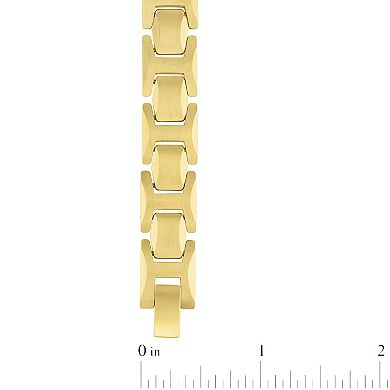 Steel Nation Men's Gold-Tone Tungsten Link Bracelet