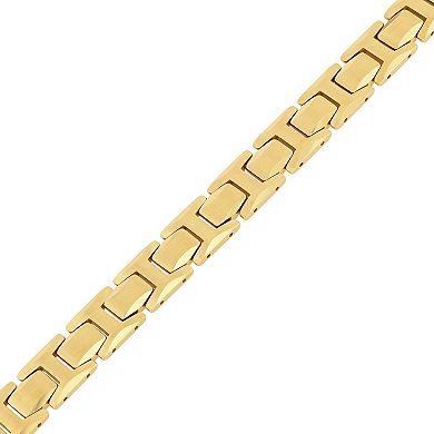 Steel Nation Men's Gold-Tone Tungsten Link Bracelet