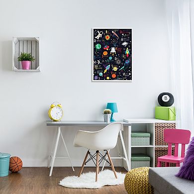 Stupell Home Decor Outer Space Fun Alphabet Wall Art