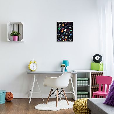 Stupell Home Decor Outer Space Fun Alphabet Wall Art